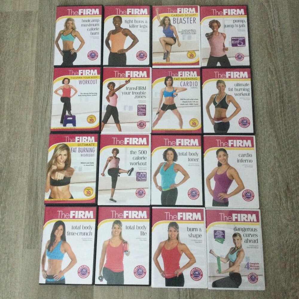 Bundle of 16 THE FIRM Workout Fitness Exercise DVDs ~ Like New
